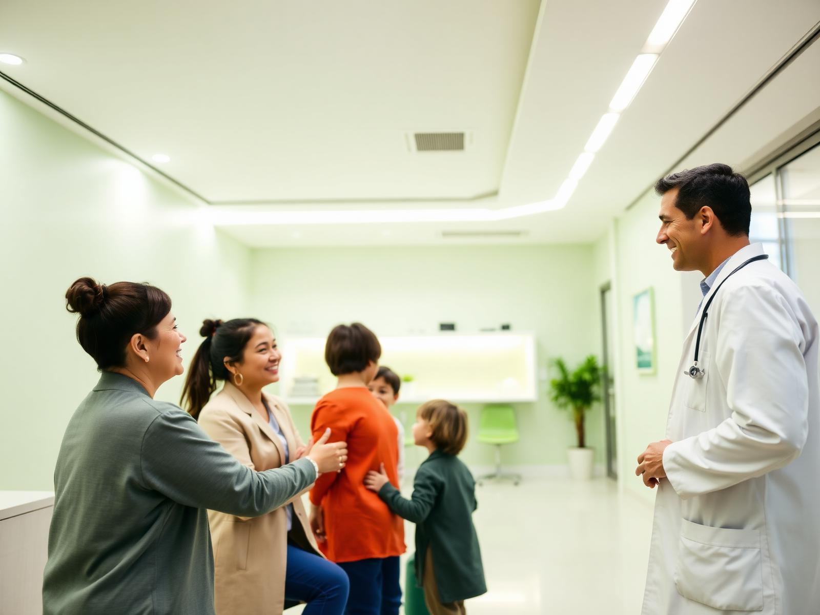 Equipe da Clínica Medvida acolhendo uma família
